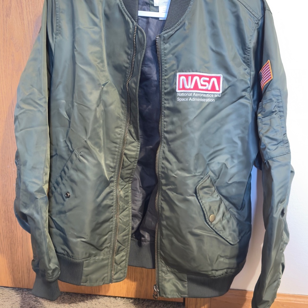 H&M NASA Green Bomber Jacket